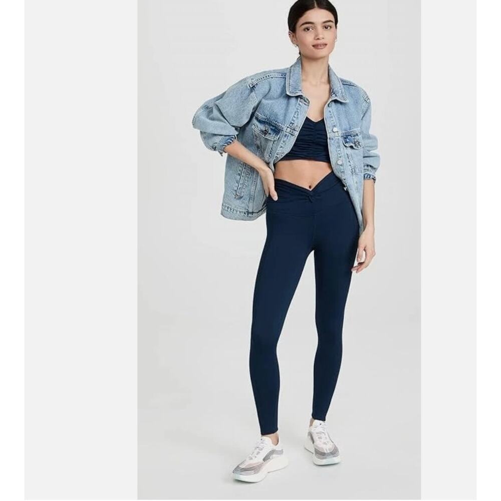 Free People Movement Breathe Deeper Leggings Navy Blue Size M